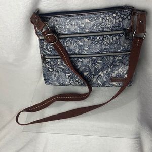 The Sak Blue and Brown Crossbody Bag